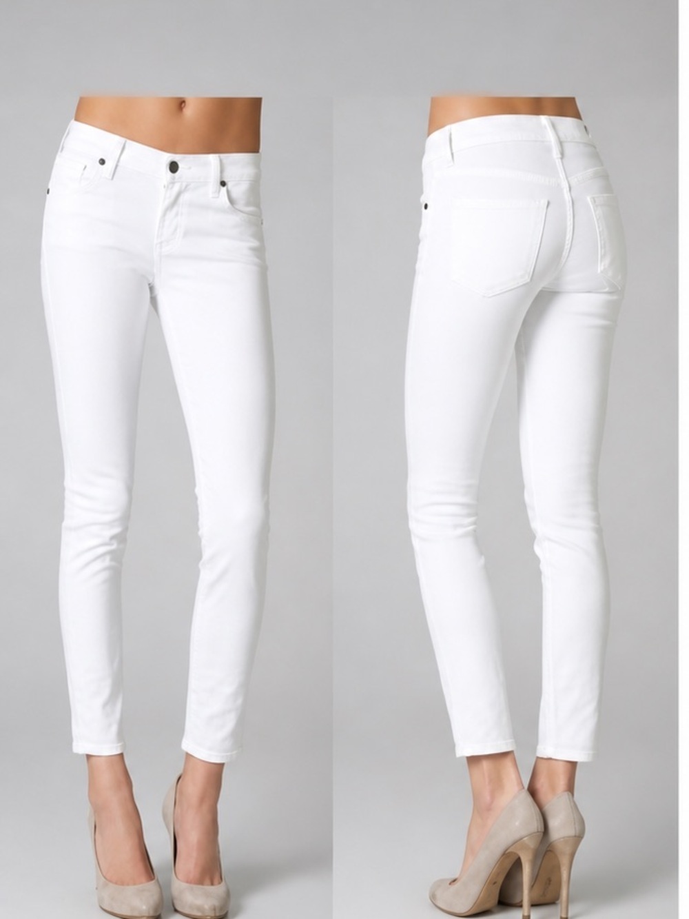 Citizens of Humanity Thompson White Mid Rise Skinny Crop